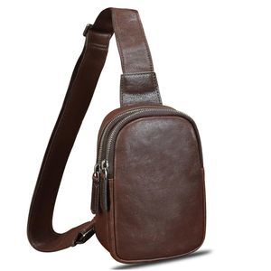 Leather Sling Bag for Women Small Crossbody Purse Handmade Daypack🙊
